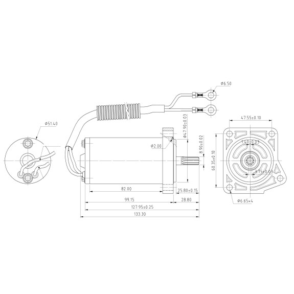 Moteur de Trim Yamaha F25, F30, F40 (01 &+)
