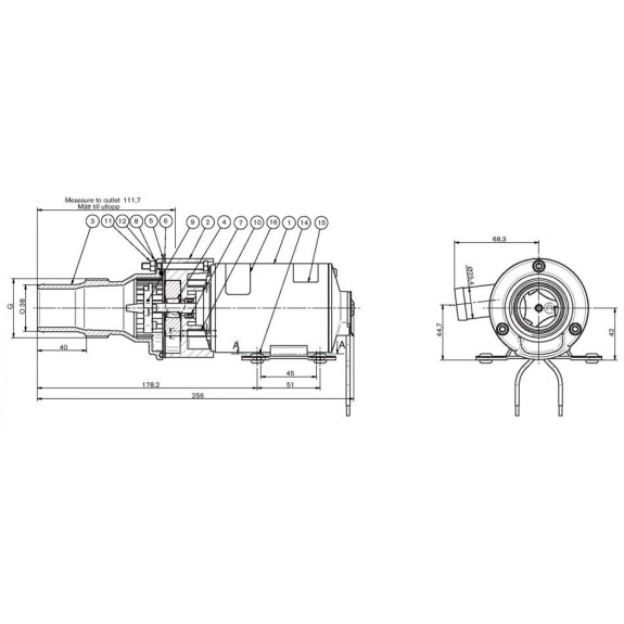 dimensions 10-24453-04 johnson pompe