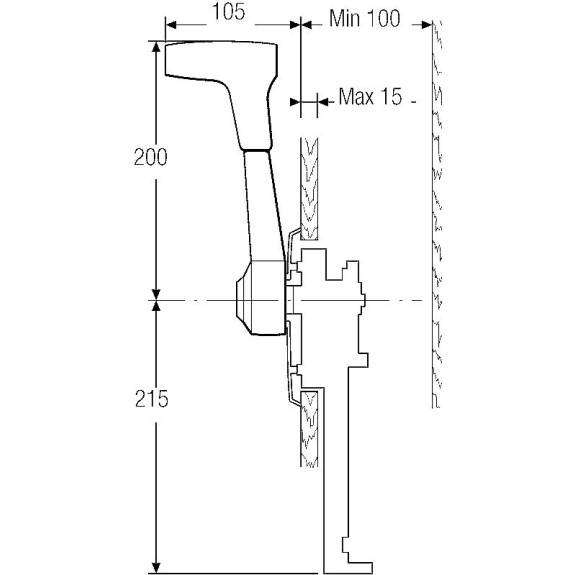 boitier latéral 700sm Téléflex pour bateau à moteur