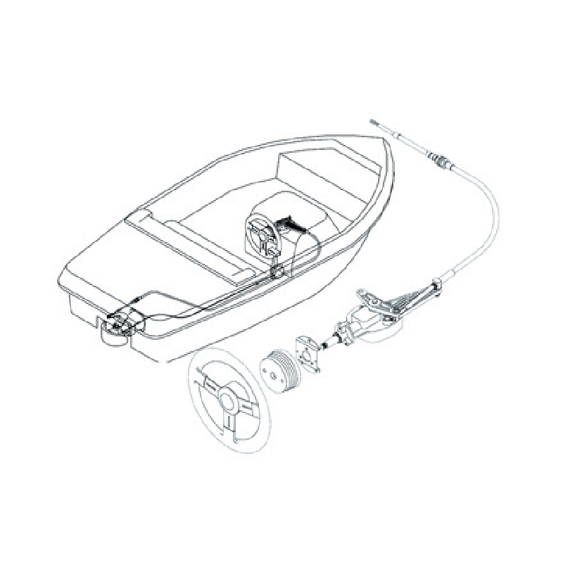 Câble de Direction Jet boat 12 pieds - TELEFLEX