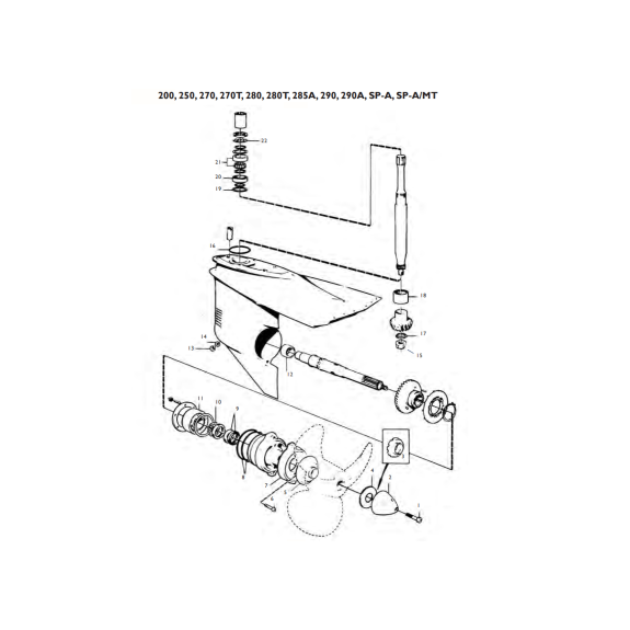 pochette de joints embase Volvo Penta , 876268