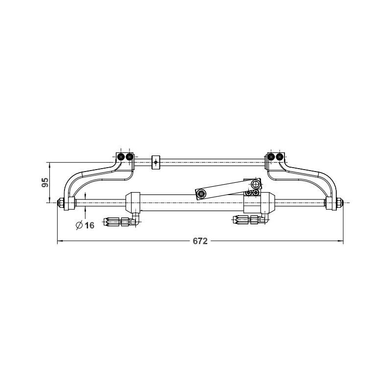Vérin de direction hydraulique hors-bord VHM...