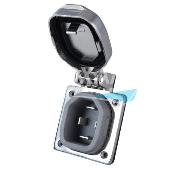 Socle Smartplug Inox pour prise femelle 16 Amp