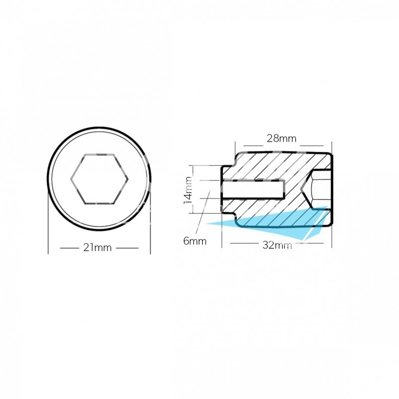 Anode aluminium de culasse Yamaha F75-F250