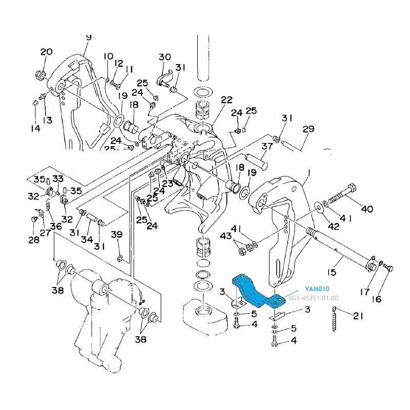 Anode barreau magnésium Yamaha 80 à 250 CV
