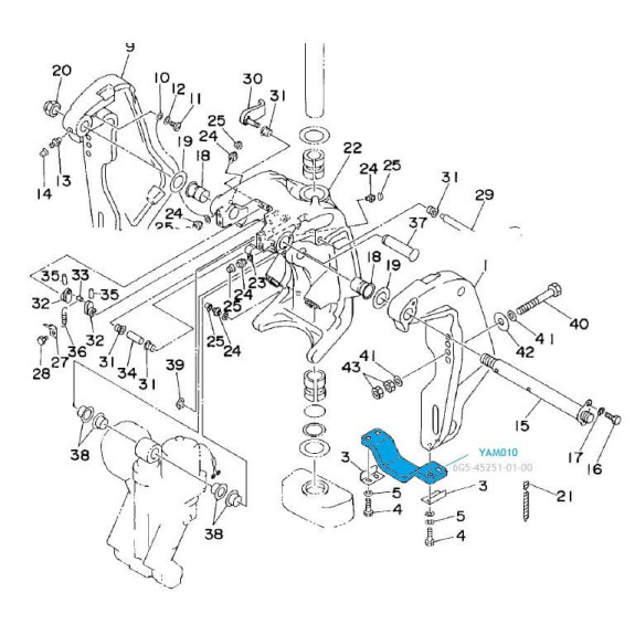 Anode barreau magnésium Yamaha 80 à 250 CV