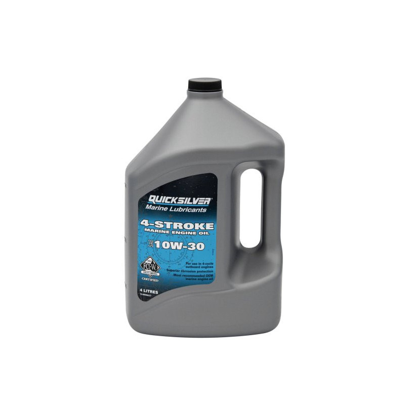 Huile Marine 4Temps Minérale Quicksiler 10W30, 4 L