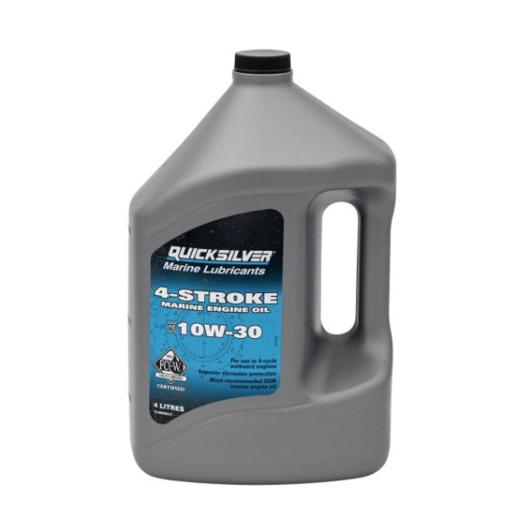 Huile Marine 4Temps Minérale Quicksiler 10W30, 4 L