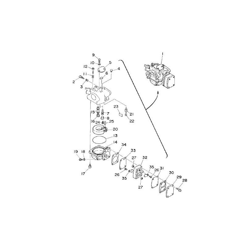 Kit carbu 3, 6 et 8 cv Yamaha