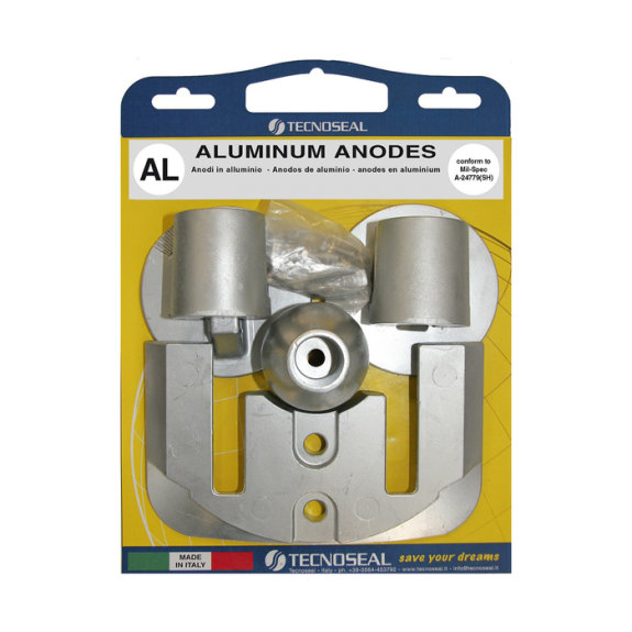 KIT Anodes Aluminium pour embase MERCRUISER BRAVO III après 2003