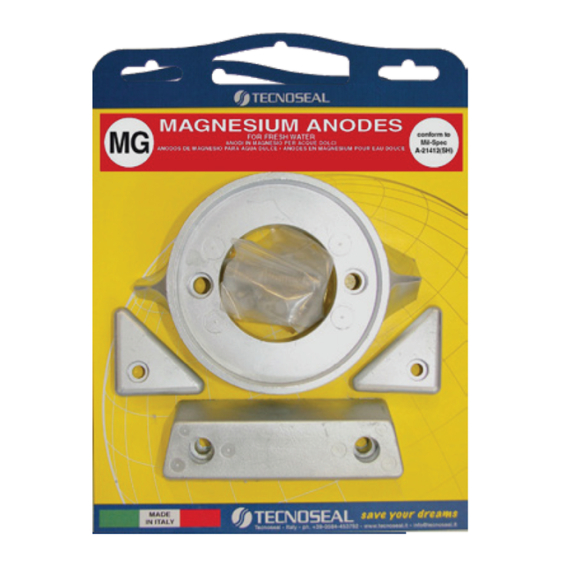 Kit Anodes Magnésium pour Embase Volvo Penta 290C