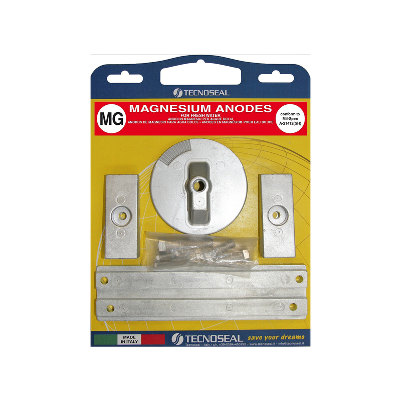 Kit anodes magnésium embase Mercury Verado 4 et Optimax