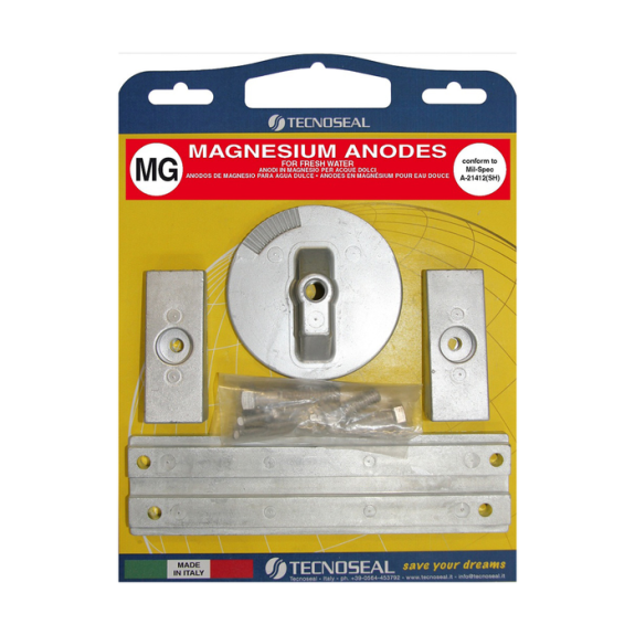 Kit anodes magnésium embase Mercury Verado 4 et Optimax