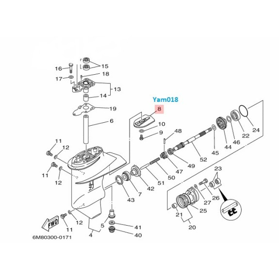 Kit de révision pour moteur Yamaha 6C et 8C (1984 à 2005) - 2 Temps - PESCARO