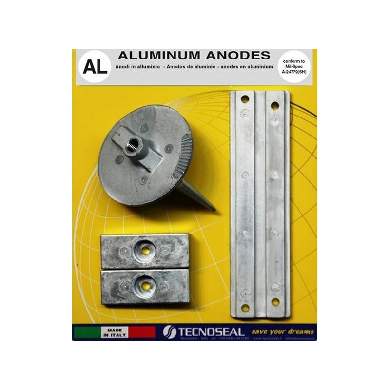 Kit anodes aluminium pour moteurs Mercury F75 à F155 EFI