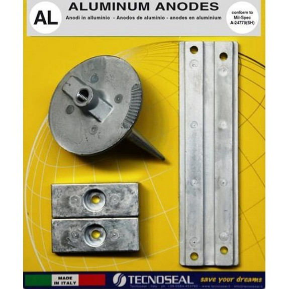 Kit anodes aluminium pour moteurs Mercury F75 à F155 EFI