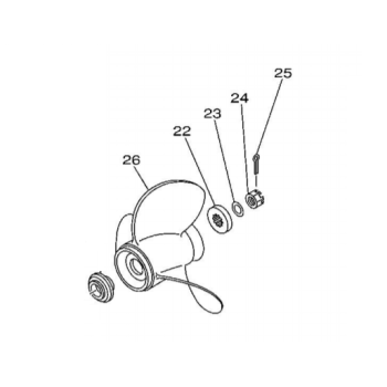 Ecrou helice yamaha 75, 90, 100, 130 et 300 cv 2