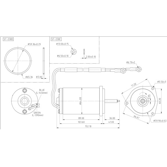 Moteur de trim Yamaha F50, F60, 40, 50 Cv (01-09), Version Eco