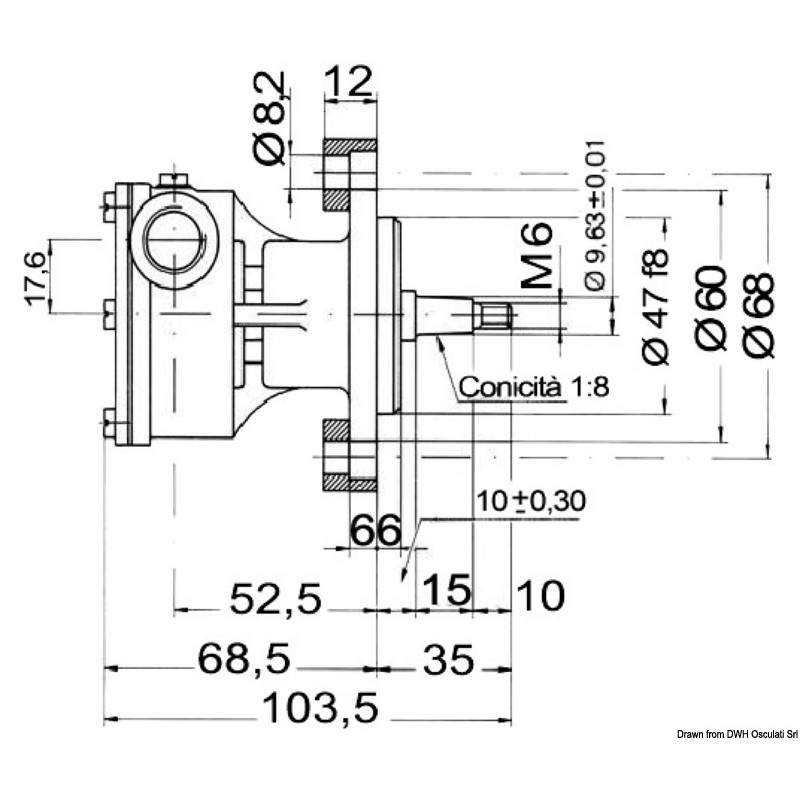 Pompe de refroidissement Nauco type FPR039 pour...
