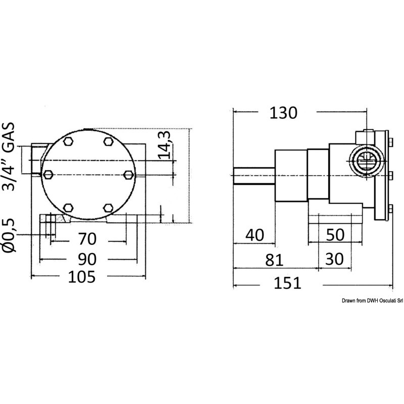Pompe de refroidissement Nauco type PM36S pour...