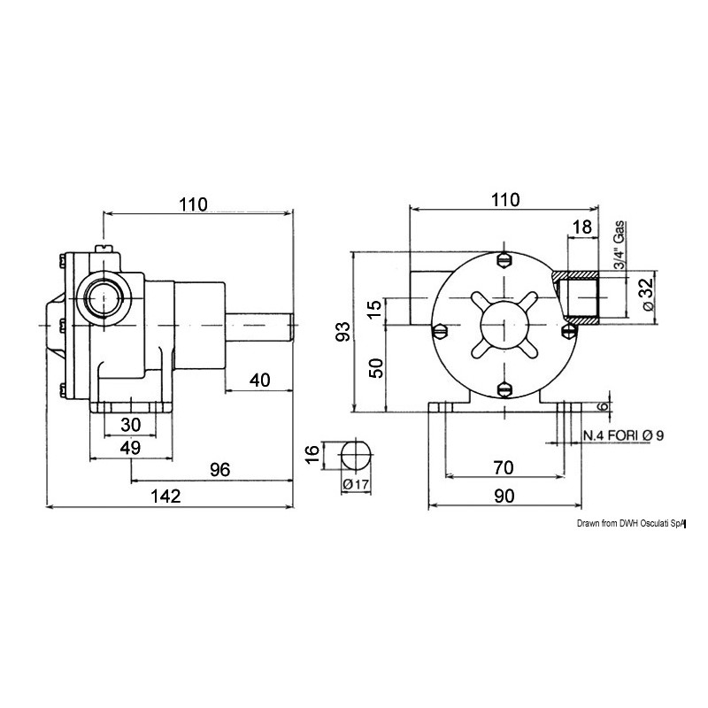Pompe de refroidissement Nauco type PM34 pour...