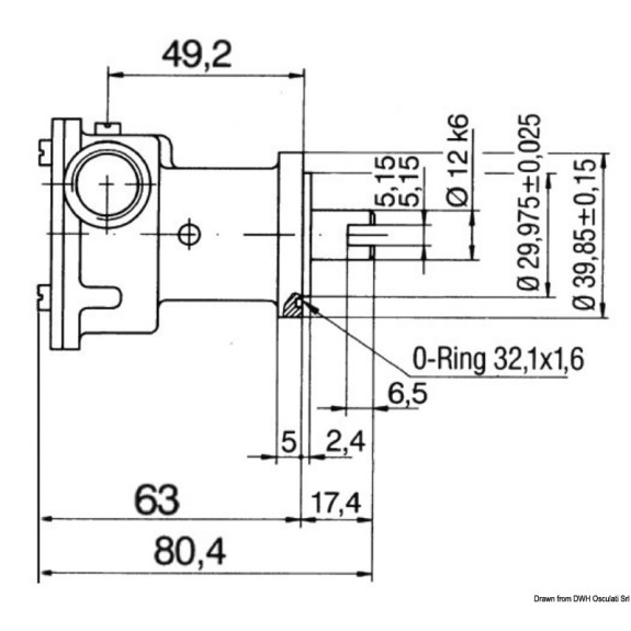 Pompe NAUCO type ST114 pour moteurs Volvo Penta - MD1B - MD2B - MD17 - AQD2B et BUKH Marine