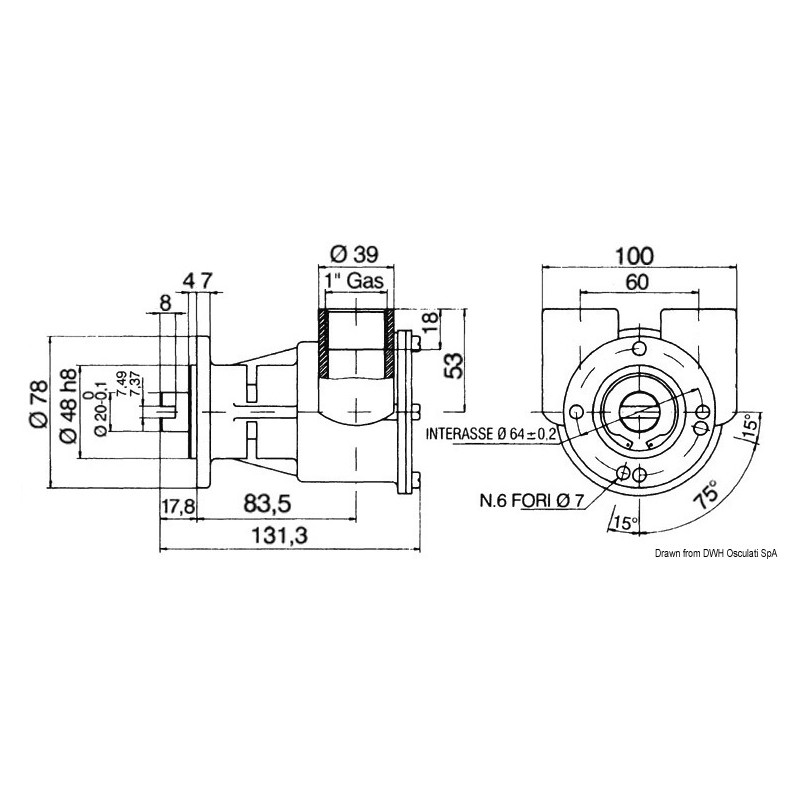 Pompe de refroidissement Nauco type FPR046 pour...