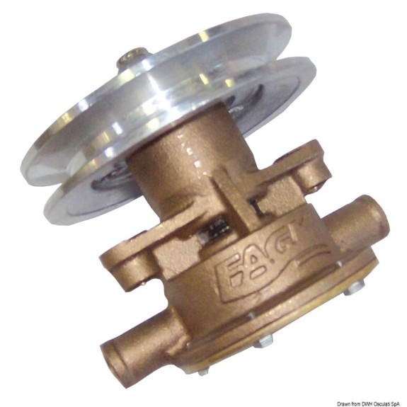 Pompe de refroidissement Nauco type FPR313 pour moteur YANMAR 2GM et 3GM