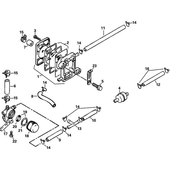 Kit membrane pour moteur Johnson Evinrude 4-5-6-8 CV