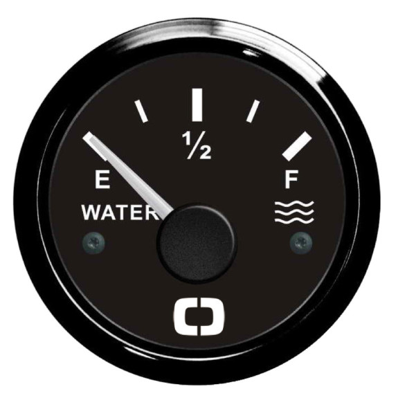 Jauge de réservoir d'eau selectionnable 0 - 190 Ohms ou 240 -33 Ohms Noire