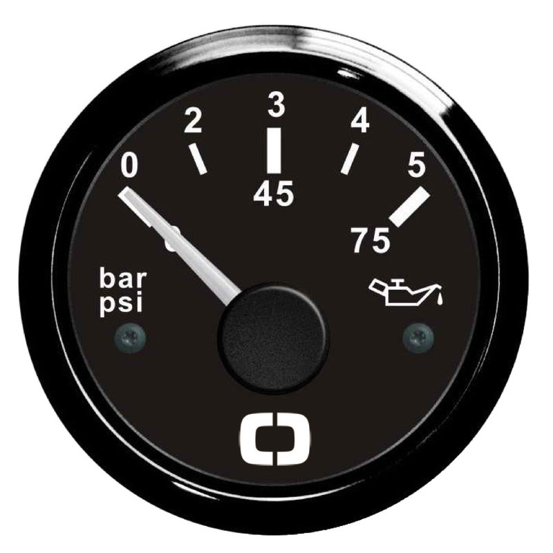 Indicateur de pression d'huile 0 - 5 bars noir