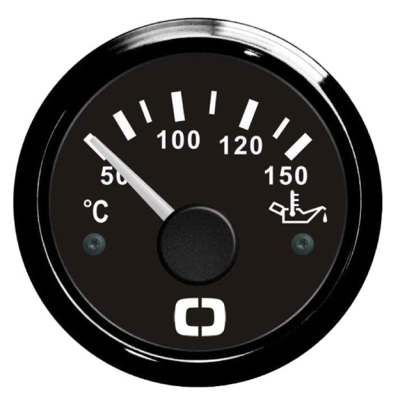 Jauge de température d'huile 50- 150°C noire