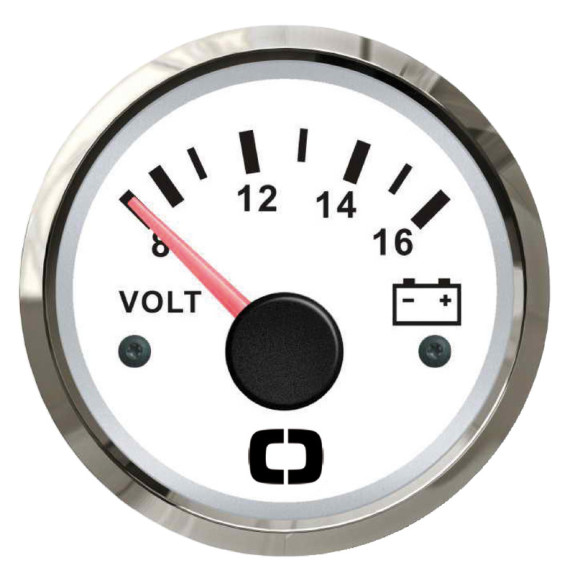 Voltmètre 12V blanc