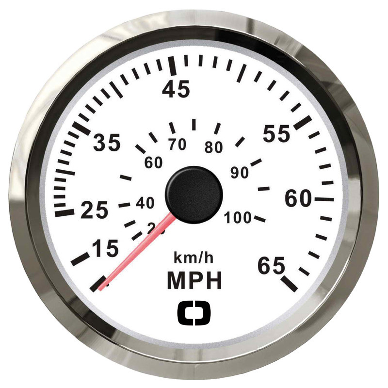 Speedomètre à pression d'eau tube pitot 0 - 65 mph blanc