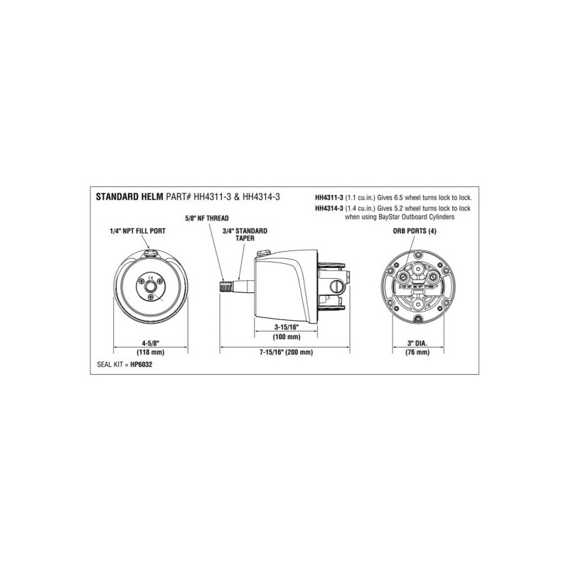 Pompe hydraulique BAYSTAR Standard 1.4 pour...