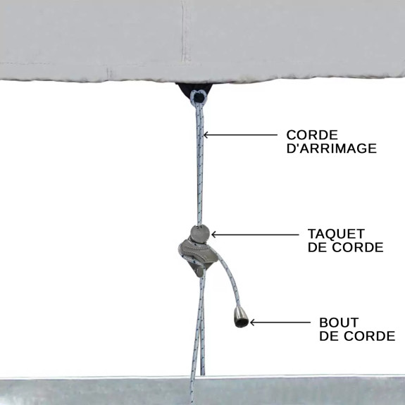 Housse pour semi-rigides avec roll-bar de 5.1 à 5.3 mètres - OCEANSOUTH
