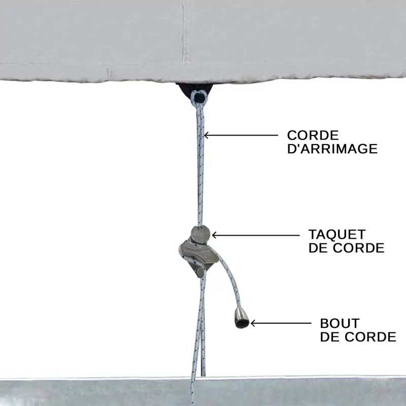 Housse pour semi-rigides avec roll-bar de 7.6 à 7.9 mètres - OCEANSOUTH