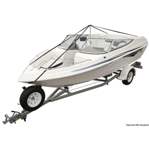 Support télescopique pour housses et baches bateau