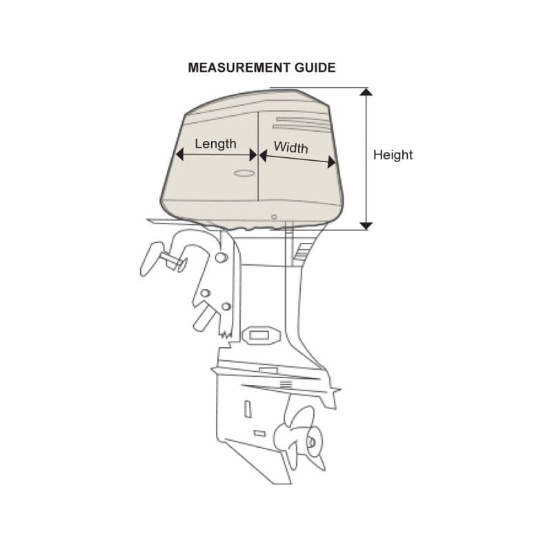 Housse de moteur grise 100-150 CV hors-bord 2/4temps- OCEANSOUTH