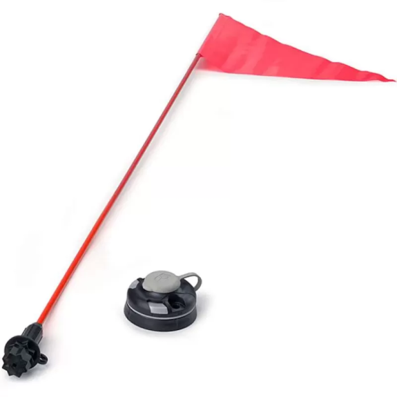 Drapeau de signalisation RAILBLAZA StarPort – mât 1,2 m – orange 30×15 cm