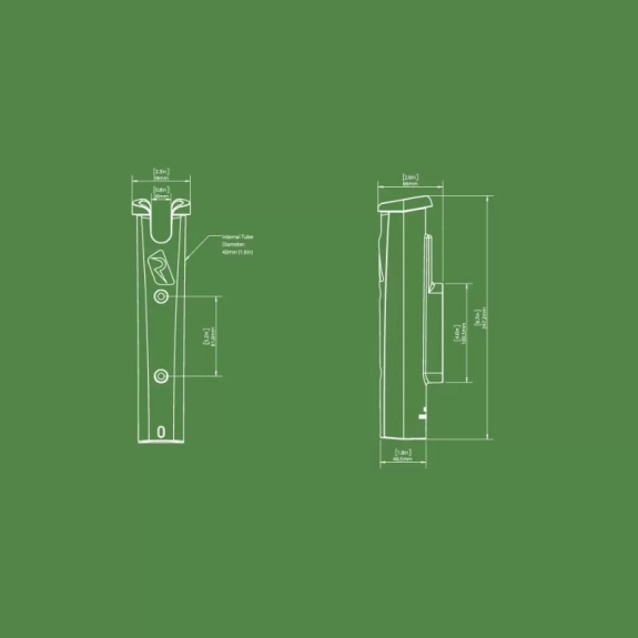 Porte canne mural Rod Stow 1 canne noir RAILBLAZA