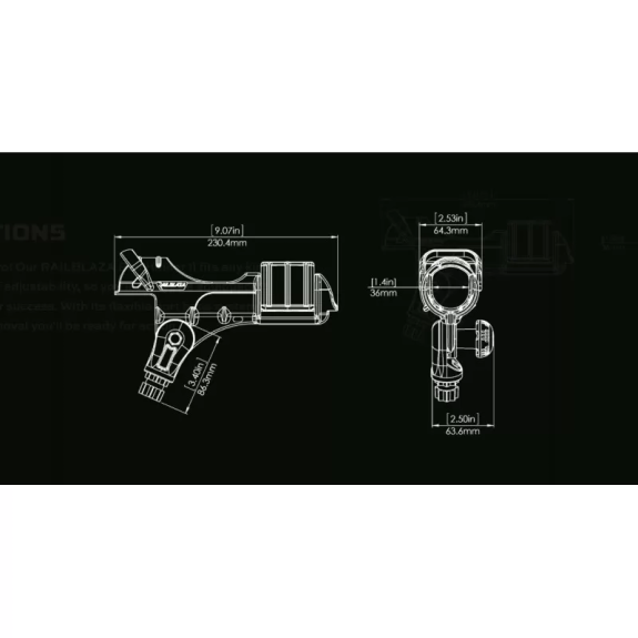 Porte-canne Rod Holder II RAILBLAZA Starport