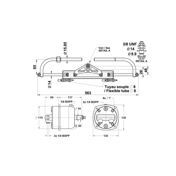 Kit de Direction Hydraulique LS175 PRO - LECOMBLE ET SCHMIT