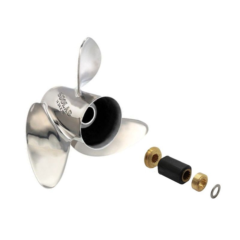 Kit Hélice INOX RUBEX L 3 pales et moyeu 15.5 x 17 - HONDA BF115 à BF250