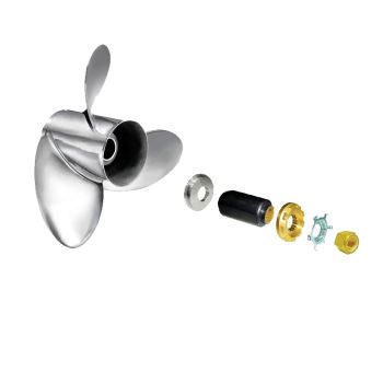 Kit Hélice Inox RUBEX NS 3 pales et moyeu 14 x 19 - Johnson / Evinrude 200 et 225 CV 4 temps