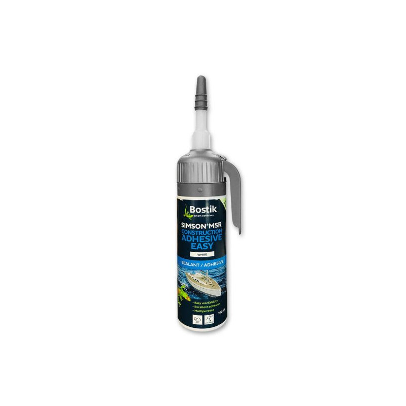 Mastic colle polymère sans pistolet SIMSON MSR CA EASY - Blanc  - 100 ml