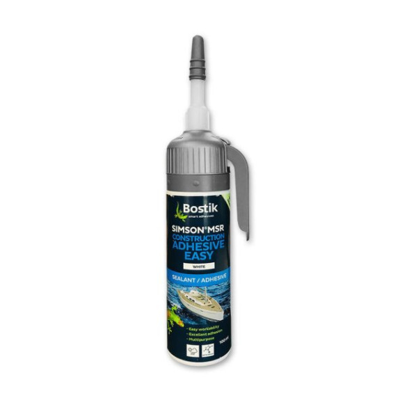 Mastic colle polymère sans pistolet SIMSON MSR CA EASY - Blanc  - 100 ml