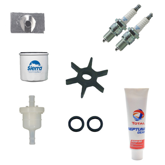 Kit de révision pour moteur Mercury 9.9 et 15 CV - 4 Temps (323 CC) jusqu'à 2004 - PESCARO