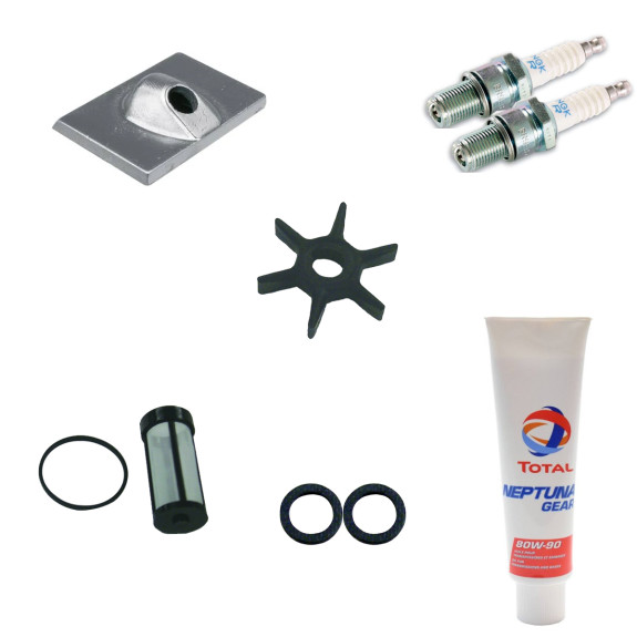 Kit de révision pour moteur Mercury 6 et 9.9 CV 2 cylindres 2 Temps jusque 1996 - PESCARO