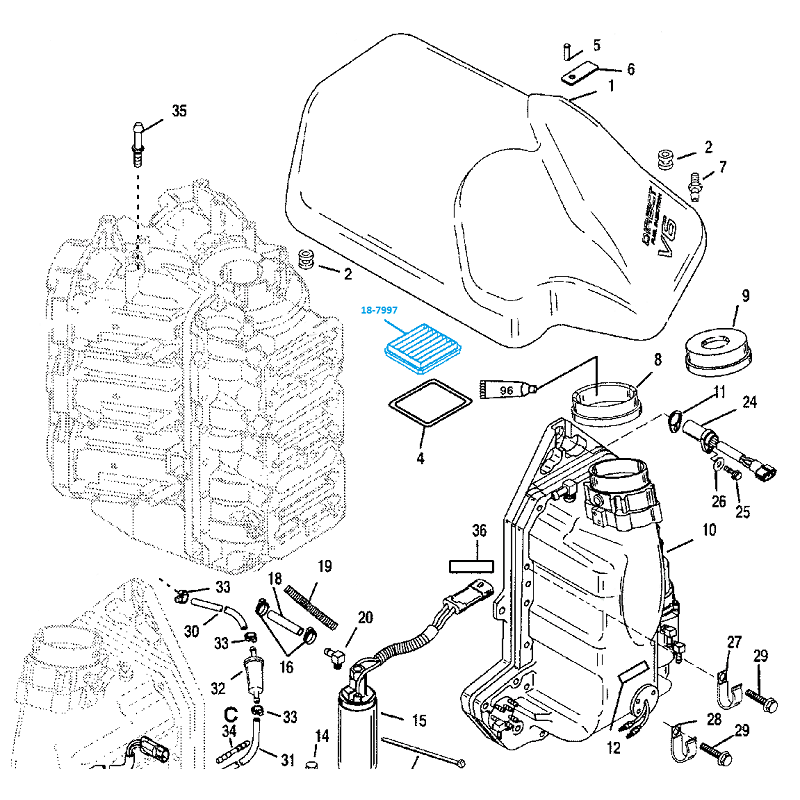 Kit de révision pour moteur Mercury 75 - 125 CV...